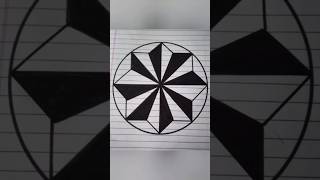 Simple Geometric pattern 3d 3dart simi maths opticalillusion trending viral short reels [upl. by Ellener]