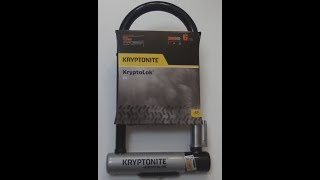 The New U Kryptonite Kryptolok STD Bicycle Lock Review And Unboxing [upl. by Barabas]