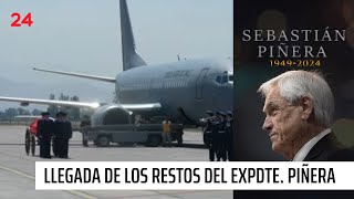 Emotivo momento la llegada de los restos del expresidente Sebastián Piñera  24 Horas TVN Chile [upl. by Johnsson696]