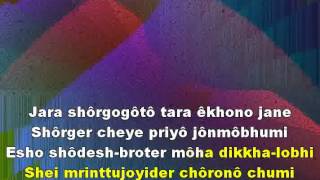 MUKTIRO MONDIRO SHOPANO TOLE WikiBengali Graphics Enhanced Karaoke [upl. by Feerahs]