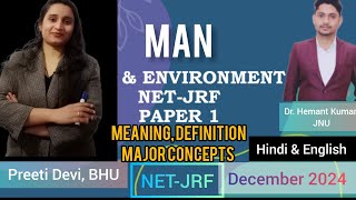 Man amp EnvironmentMeaningDefinitionMajor ConceptsDeterminismPossibilismNETJRFDecember 2024 [upl. by Erminna]