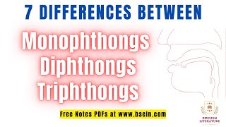 7 Major Differences Between Monophthongs Diphthongs and Triphthongs  Easy Lecture for Beginners [upl. by Lahcar36]