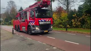 Brandweer Elburg Onderweg Naar Schoorsteenbrand t Harde [upl. by Yelmene]