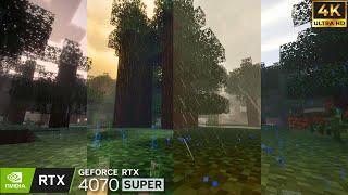 Top 8 Best Shaders Comparison  Minecraft Shaders RTX 4070 Super 4K 60FPS [upl. by Webber]