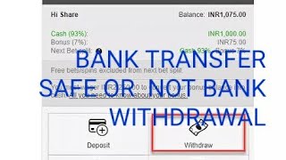 Betway bank transfer safe or not bank withdrawal  Betway bank withdrawal safe h ya nhi  Betway [upl. by Brunelle78]