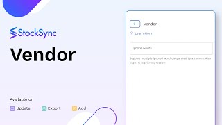 How to AddUpdate Product Vendor in Stock Sync  Column Matching Guide  Inventory Management [upl. by Eikcor]