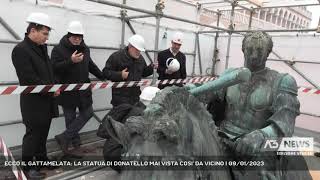 ECCO IL GATTAMELATA LA STATUA DI DONATELLO MAI VISTA COSI DA VICINO  09012023 [upl. by Vanya768]