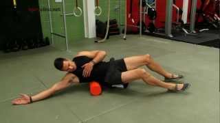 QL muscle  lower back side exercise with foam roller [upl. by Gairc]