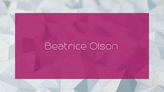 Beatrice Olson  appearance [upl. by Carlye178]