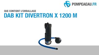 DAB Kit Divertron X 1200 M Pompe surpresseur immergée [upl. by Negiam746]