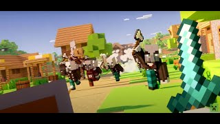 Minecraft raid update village raid gameplay [upl. by Mello]