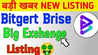 BRAKING NEWS  Big Exchange New Listing Bitgert brise 🤑Bitgert Brise News Today [upl. by Nairda]