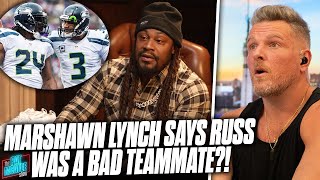 Marshawn Lynch Says Russell Wilson Was Bad Teammate Didnt Let People Have His Phone Number [upl. by Ofelia]