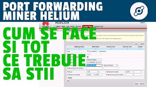 Tutorial Configurare Port Forwarding Helium Miner  Tot ce trebuie sa stii  CryptoBiroul [upl. by Flore]