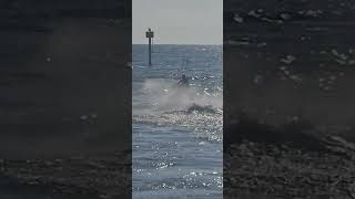 Jet Ski Wave Jumping in the Jetty Venice Florida JetSkiFun CoastalAdventure VeniceFL [upl. by Idnar129]