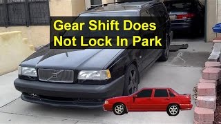 Gear shift moves freely without key in the ignition shifter replacement Volvo 850 S70 etc [upl. by Favian514]