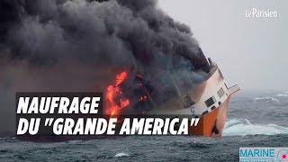 Alerte à la pollution après le naufrage du «Grande America» au large de la Bretagne [upl. by Izzy405]