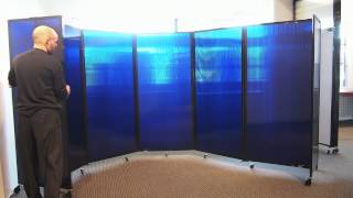 Room Divider 360 Polycarbonate Portable Partition by Versare [upl. by Yenaj]