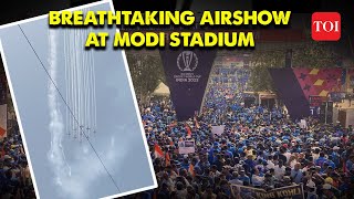 Thrilling Airshow Stuns Skies at Modi Stadium ICC Cricket World Cup 2023  India vs Australia Final [upl. by Daigle]