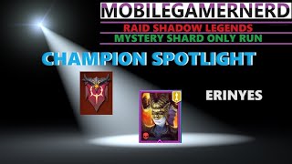 Erinyes Raid Shadow Legends F2P Champion Spotlight [upl. by Aralk25]