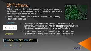 OCR GCSE Computing Instructions  Topic 13 OLD COURSE [upl. by Eiuqnimod]