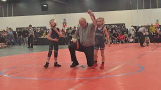 1st match of 2024 OAC Divisional State grade school youth wrestling tournament wrestling [upl. by Piero469]