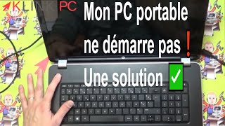 Mon PC portable ne démarre pas ❗ Une solution simple qui peut aider ✅ [upl. by Ehcrop]