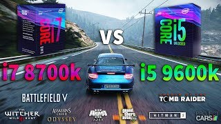 i5 9600k vs i7 8700k Test in 8 Games [upl. by Avelin67]