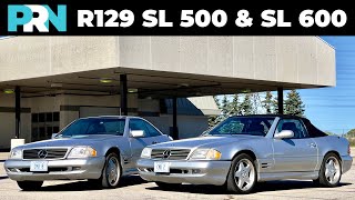 R129 V8 vs V12  1998 MercedesBenz SL 600 amp 2001 SL 500 Full Tour Review amp Comparison [upl. by Eliak]