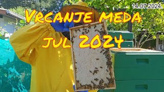 Vrcanje lipovog meda jul 2024 pcelarstvopčelarstvobeesbienenhoney [upl. by Ynohtnakram47]