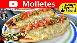 MOLLETES  VickyRecetaFacil [upl. by Hsirrap]