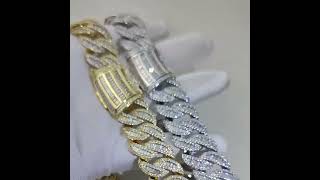 Mixed T Cubic Zirconia Cuban Bracelet [upl. by Heringer786]