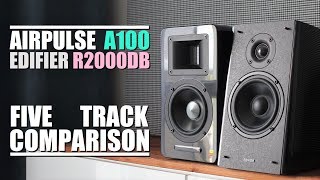 AirPulse A100 va Edifier R2000DB  5 Track Comparison [upl. by Esetal]