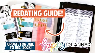 2023 redating guide UPDATE The Happy Planner easy tutorial to reuse old planners  fall collection [upl. by Lucille]