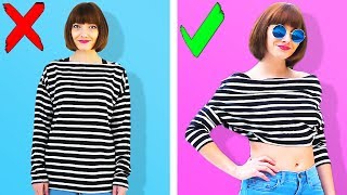 23 COOL CLOTHING HACKS [upl. by Icart]