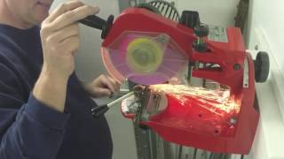 Sharpening chainsaw chain with Tecomec FL136 chain sharpener [upl. by Ciapas]