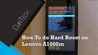 How to do hard reset Lenovo Vibe A1000m  DarTech [upl. by Leanna]