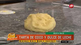 Receta dulce Tarta de Coco y Dulce de Leche [upl. by Ertsevlis]