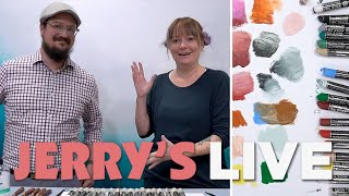 Jerrys LIVE Episode JL315 Let’s Be Direct  Painting with Sennelier Oil Sticks amp Oil Pastels [upl. by Krein]