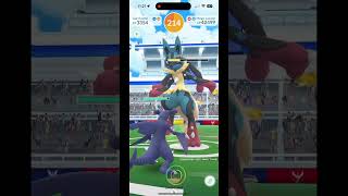 Mega Lucario Duo Raid with 160 seconds left pokemongo megaraid pokemon lucario raidday [upl. by Aline]