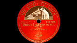 Vladimir Horowitz plays Chopin Mazurka in C sharp minor op 50 No 3 1935 [upl. by Odicalp477]