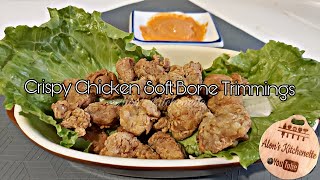 How to make CRISPY CHICKEN SOFT BONE TRIMMINGS  CHICKEN CARTILAGE  Alons Kitchenette [upl. by Charin]