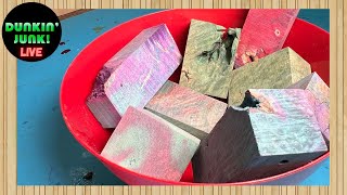 🔴Replay Casting a Hybrid Dye Stabilized Wood and Resin Bowl Blank  Episode 154 [upl. by Laubin911]