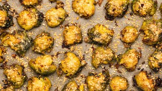 Crispy Smashed Brussels Sprouts Recipe [upl. by Gnat]