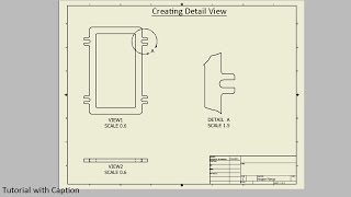 Create Detail View in Drawing Sheet Autodesk Inventor [upl. by Ailey656]