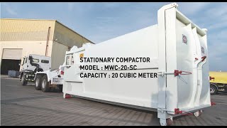 STATIONARY COMPACTOR  MODEL  MWC20SC  CAPACITY  20 CUBIC METER [upl. by Lupien200]