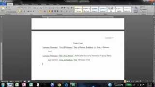 How to make an MLA Works Cited page in Word [upl. by Cordy]