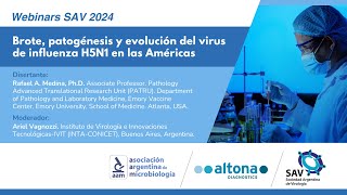 Webinar SAV 2024  quotBrote patogénesis y evolución del virus de influenza H5N1 en las Américasquot [upl. by Irot323]