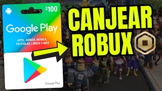 ✅ Cómo COMPRAR ROBUX con Tarjeta de Google Play en 5 minutos  GUIA 2024 [upl. by Rhody717]