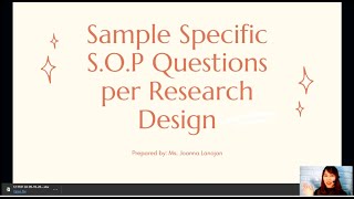 QUANTITATIVE RESEARCH  YOUR GUIDE IN MAKING SPECIFIC SOP QUESTIONS [upl. by Zondra247]